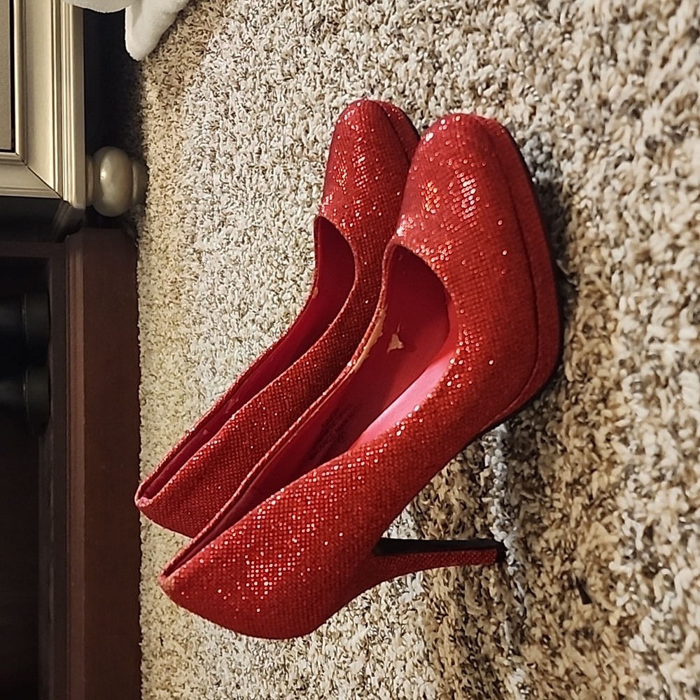 Red Sparkle Heels